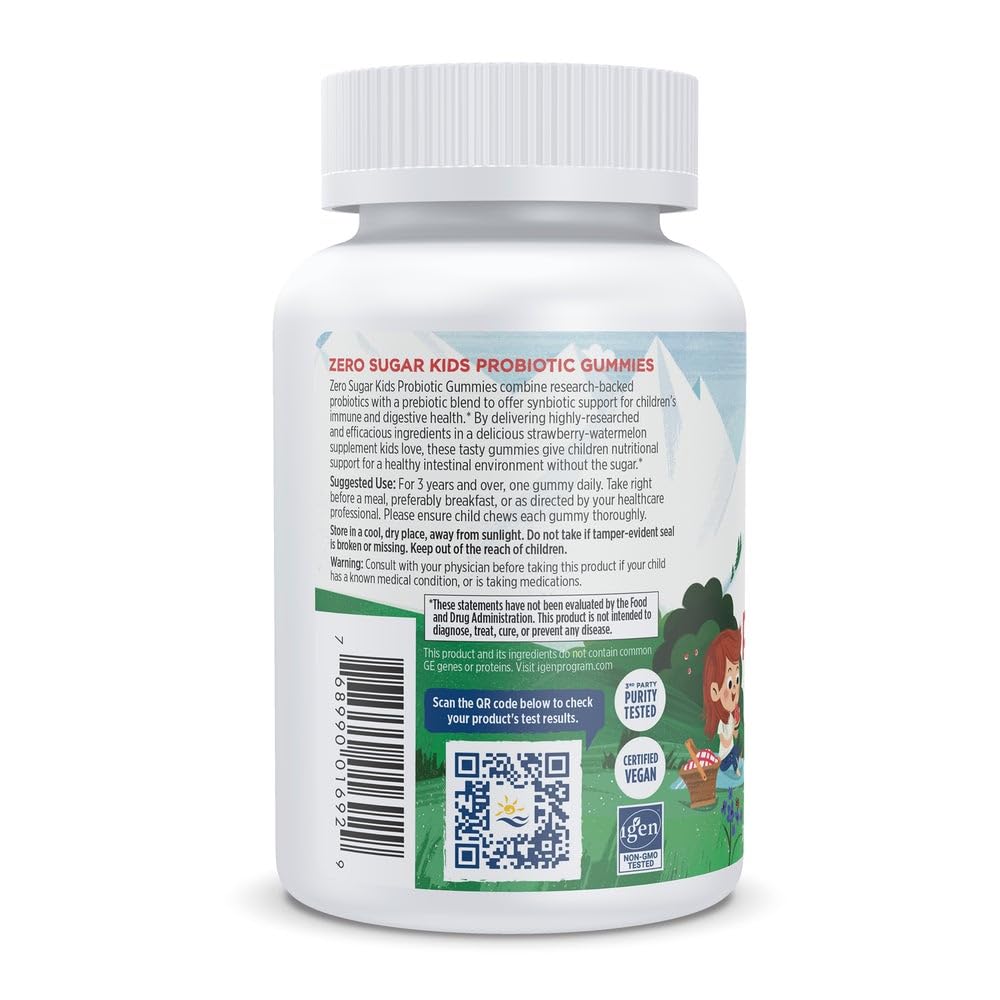 Nordic Naturals Zero Sugar Kids Probiotic Gummies - Strawberry Watermelon Flavor - 30 Gummies - Supports Digestive Wellness & Immune Health - Non-GMO - Third Party Tested - Vegan - 30 Servings Nordic NaturalsAu supplements
