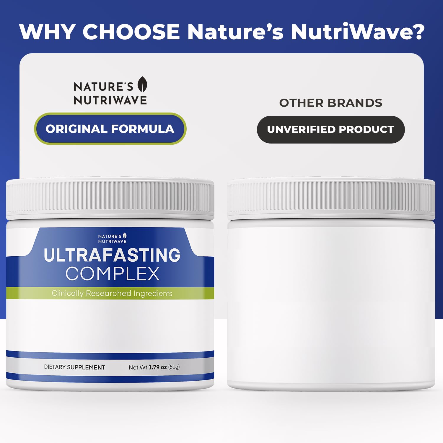 Nature’s NutriWave UltraFasting Complex Powder – Natural Supplement with Niacin, Vitamin B12 & Chromium – Made in the USA,Non-GMO, Easy-to-Use, 1 Month Supply, 1.79oz, 51g Nature’s NutriWaveAu supplements