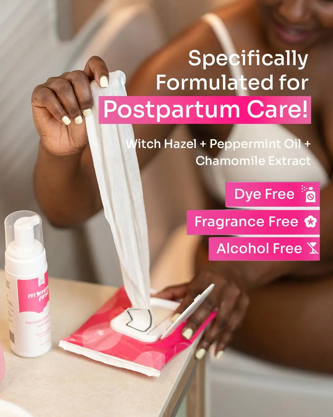 Mommy First® Alcohol-Free Witch Hazel Postpartum Healing Foam & Perineal Cooling Liners Bundle – Probiotic-Infused Relief for Perineal Pain, Itch & Burn After Birth – 24 Liners + 5oz Foam Mommy FirstAu supplements