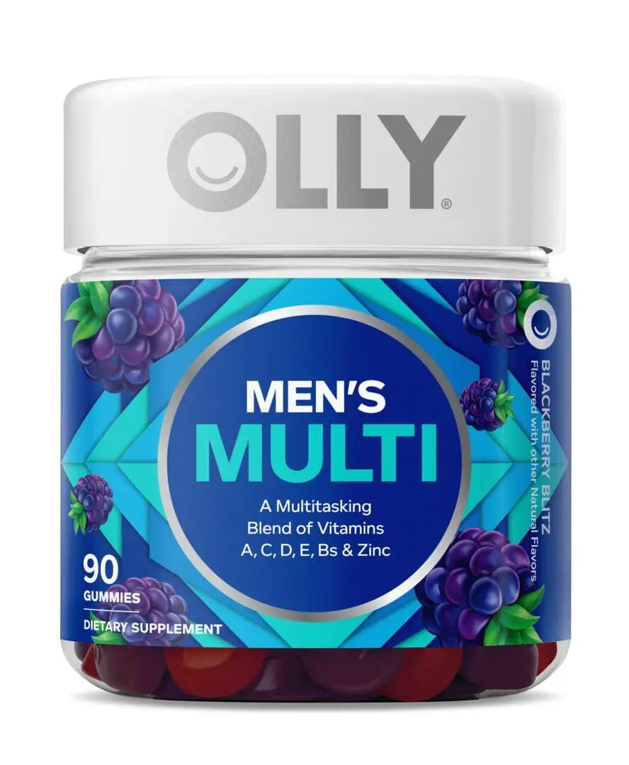 OLLY Laser Focus Gummy, Ginseng, Alpha GPC, B Vitamins, 36 Count & Men's Multivitamin Gummy, Vitamins A C D E B, Zinc, 90 Count OLLYAu supplements