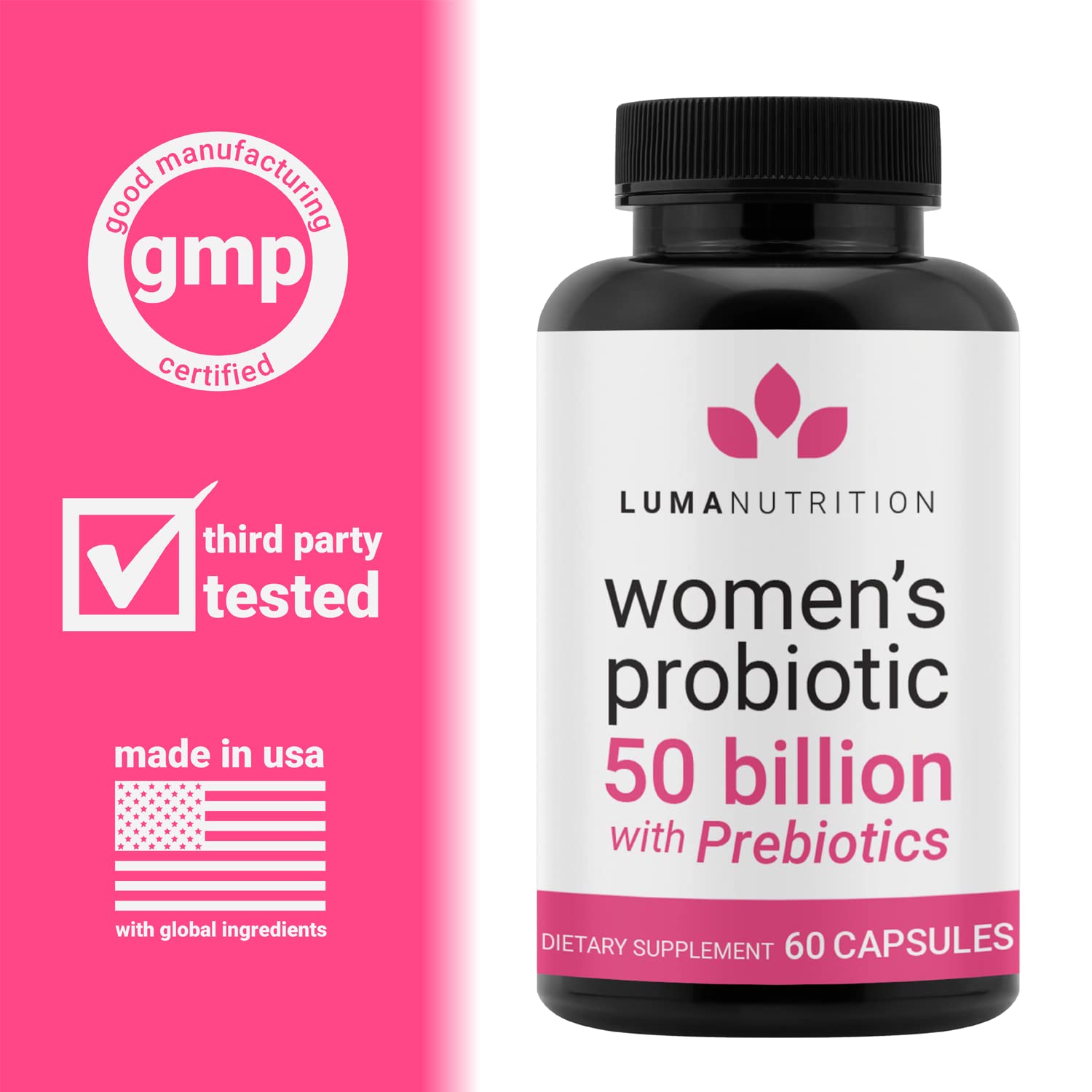 Luma Nutrition Probiotics for Women with Prebiotics - 50 Billion CFU - Formulated for Digestive Luma NutritionAu supplements