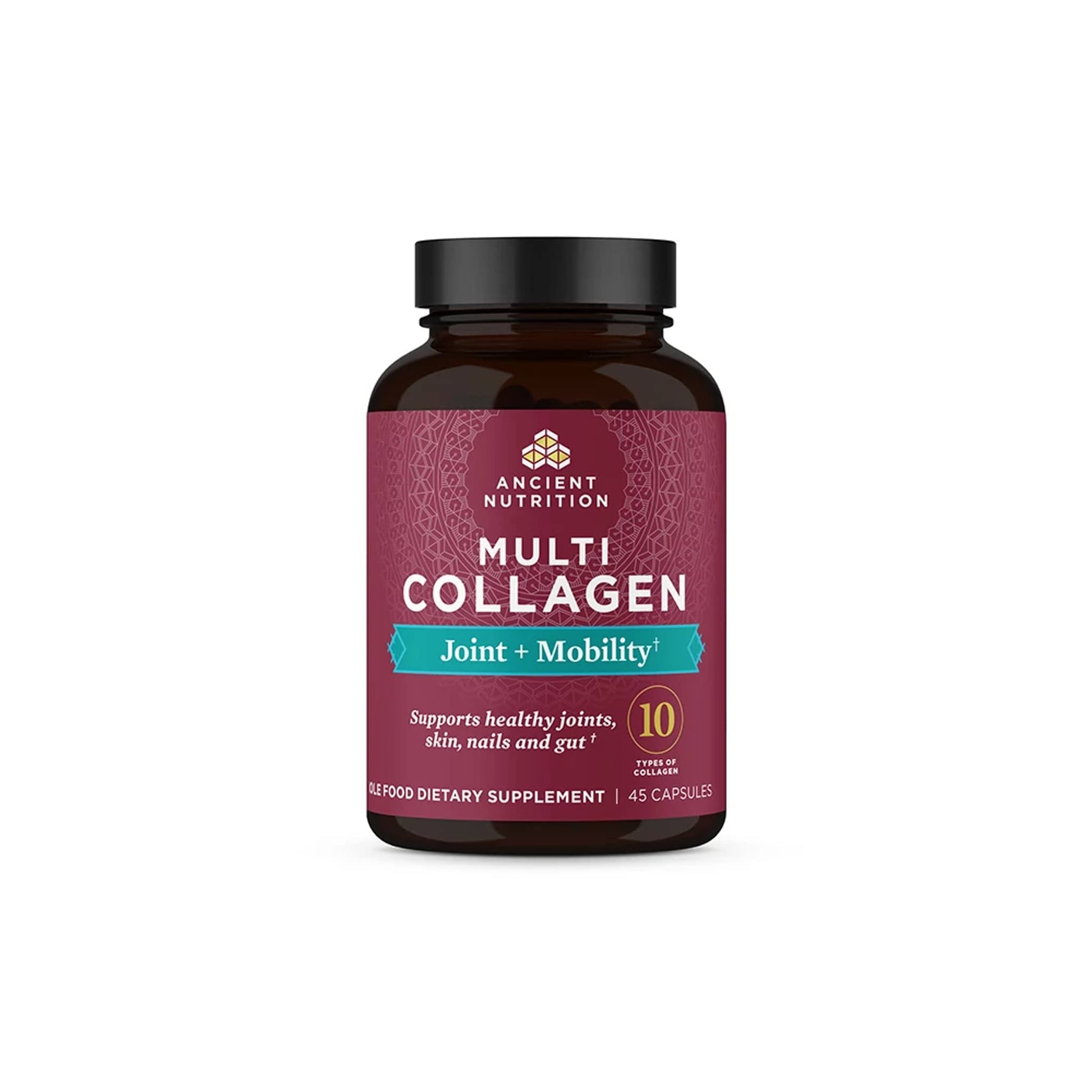 Ancient Nutrition Collagen Pills for Joint Support, Multi Collagen Capsules 45 Ct, Joint + Mobility, Supports Joints, Skin & Nails, Exercise Recovery, Paleo and Keto Friendly, Gluten Free Ancient NutritionAu supplements