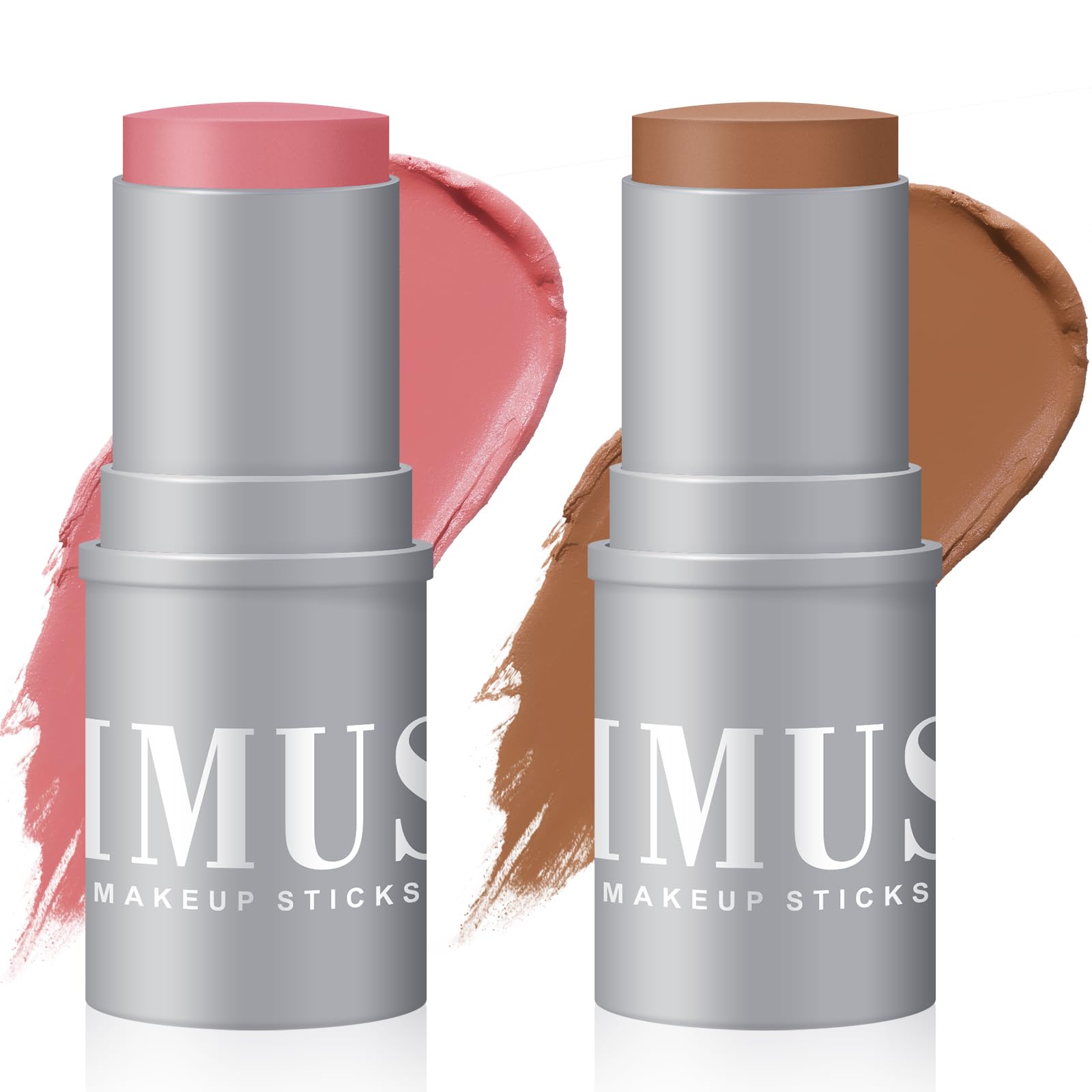 KIMUSE Cream Contour Stick Duo, Cream Blush Stick, Bronzer Shaping Stick, Creamy, Highly Pigmented, Long Lasting, Vegan Face Make Up Sticks KIMUSEAu supplements