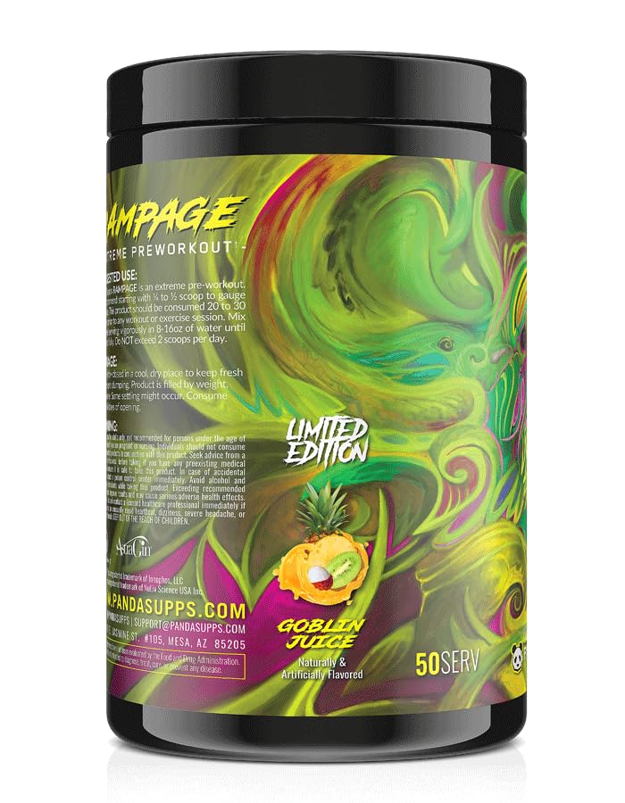 Underground Bio Labs Panda Supps: Rampage, Extreme Pre-Workout, High Stim, Maximum Underground Bio LabsAu supplements