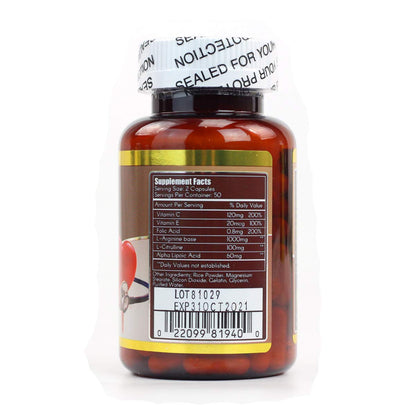 WooHoo Natural Nitric Oxide Synthase NOS 100 Capsules WOOHOOUS supplements