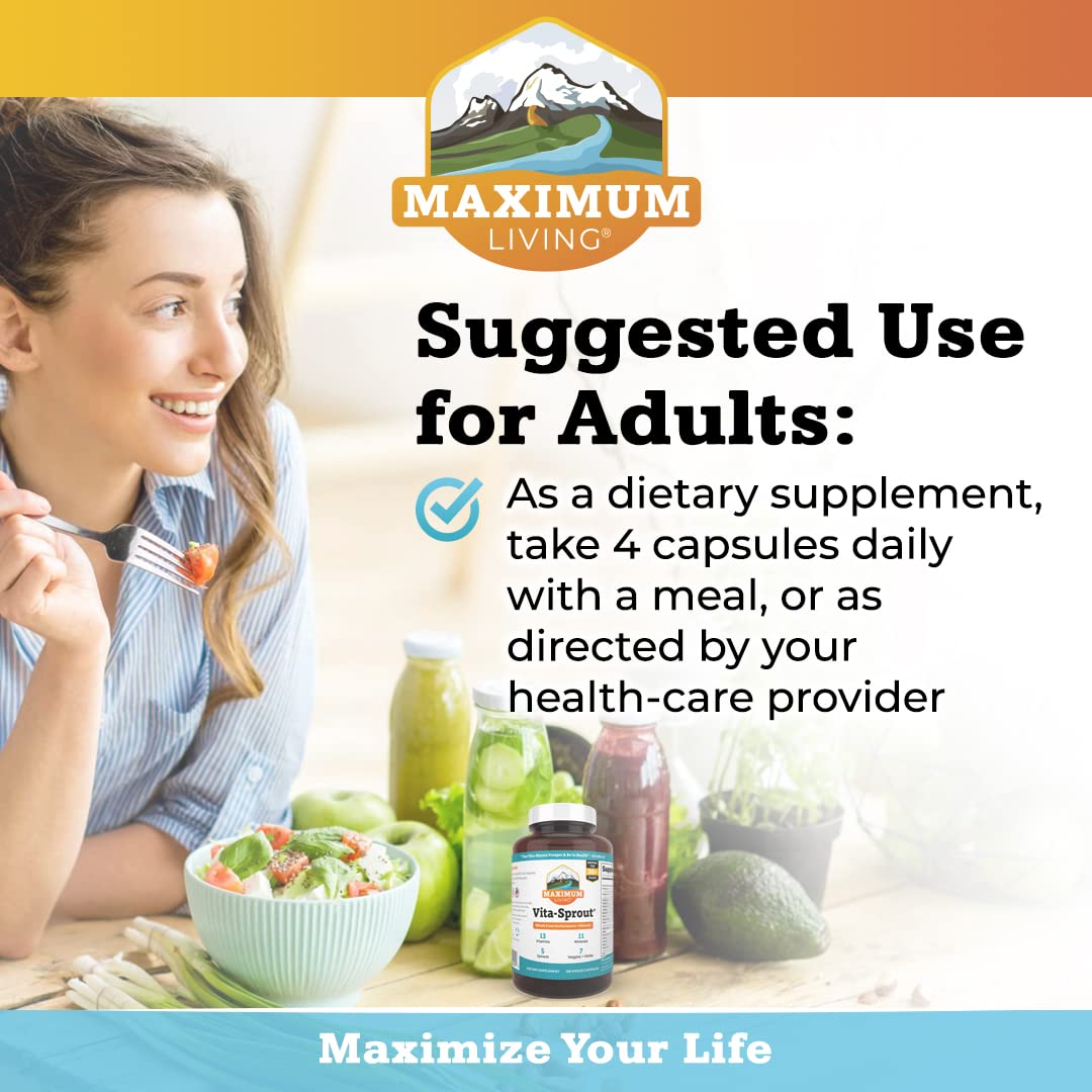 Maximum Living - Vita-Sprout Whole-Food Multivitamin & Phytonutrient Blend - 120 Capsules Maximum LivingAu supplements