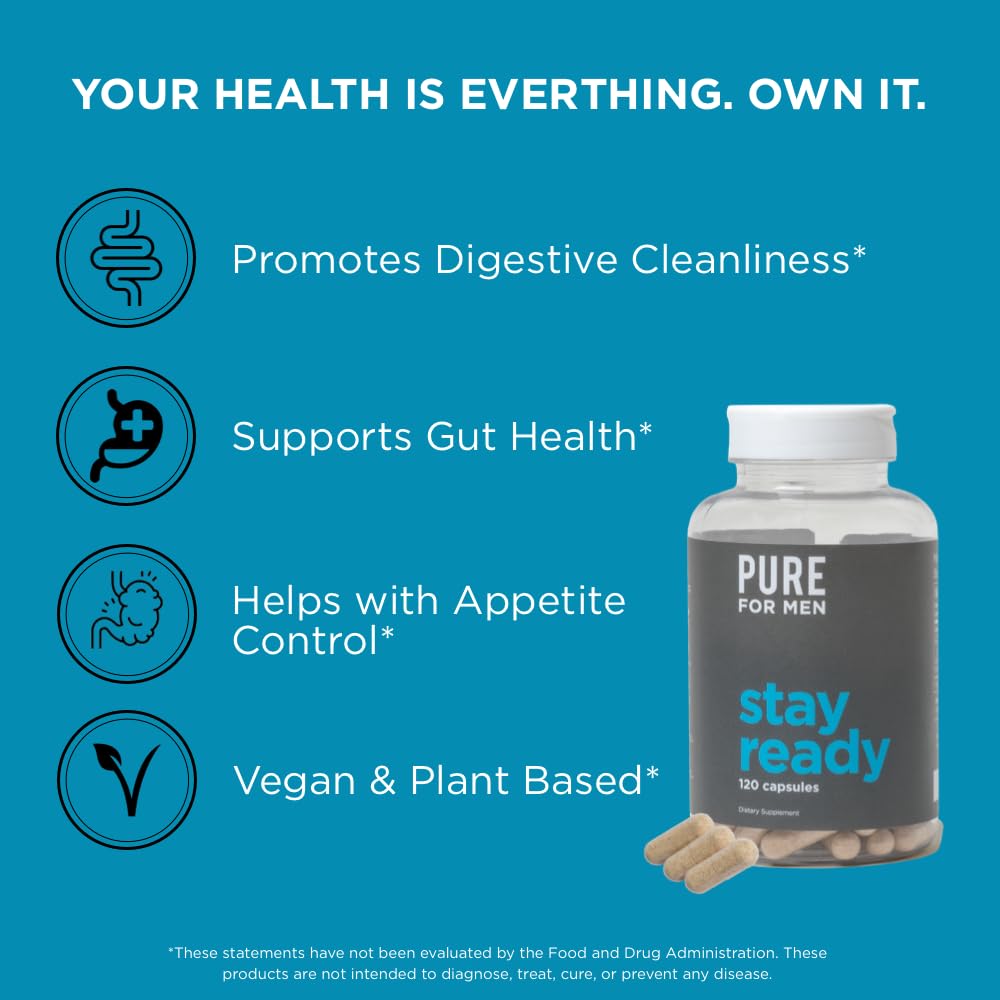 Pure for Men Original Vegan Cleanliness Stay Ready Fiber Supplement Pure for MenUS supplements