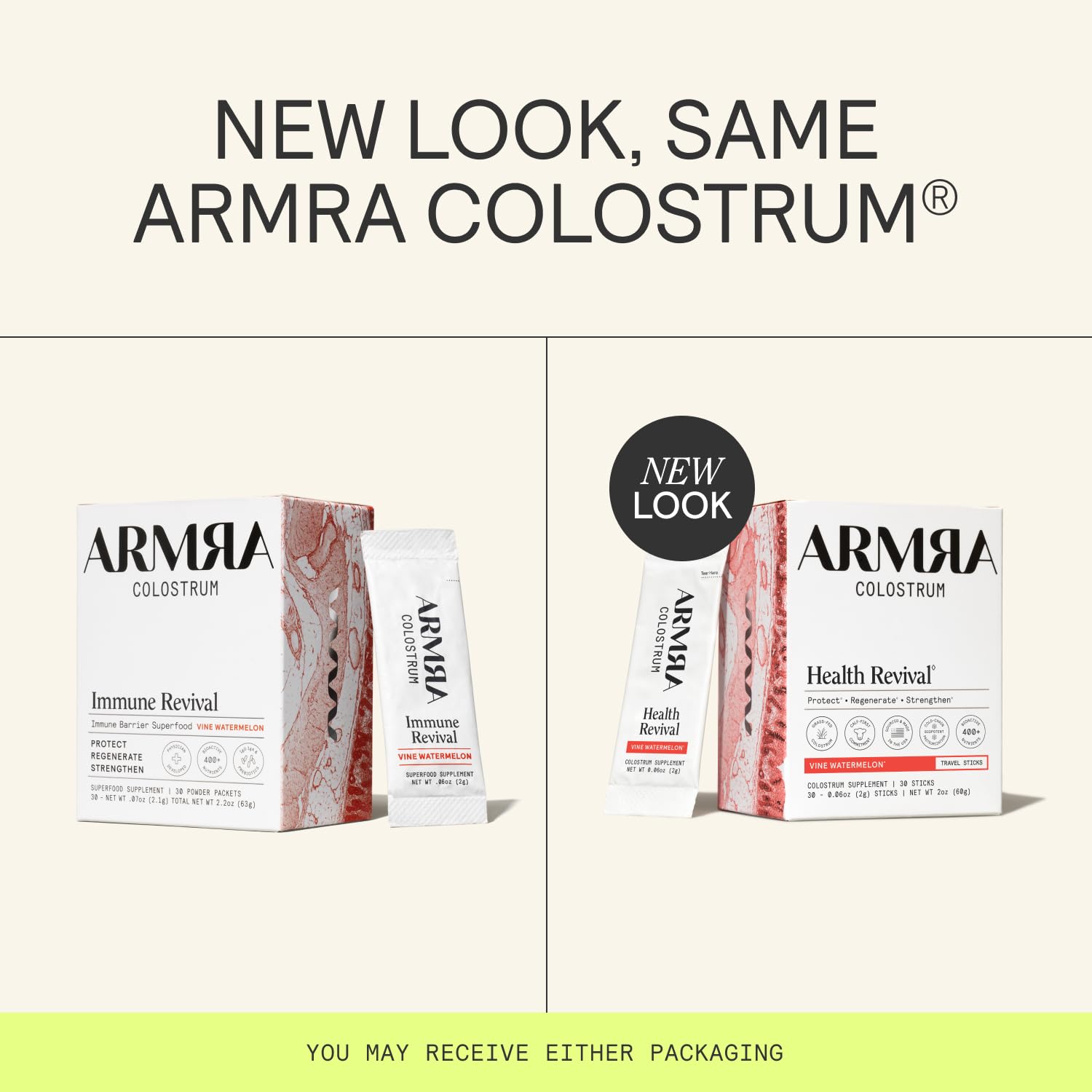 ARMRA Colostrum Powder | Vine Watermelon | Gut Health & Bloating | Skin & Hair | Immunity | Keto, Gluten & Fat-Free | 60 Servings ARMRAUS supplements