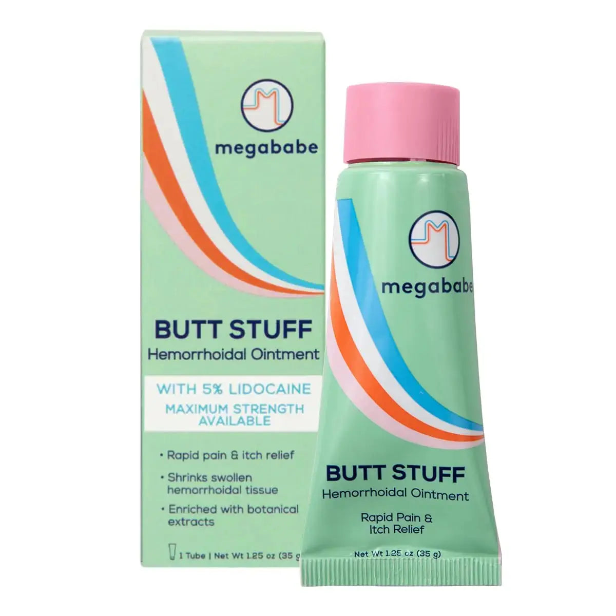 Megababe Hemorrhoidal Ointment | with 5% Lidocaine | Rapid Pain & Itch Relief | Shrinks Swollen Hemorrhoidal Tissue | 1.25 oz MegababeAu supplements