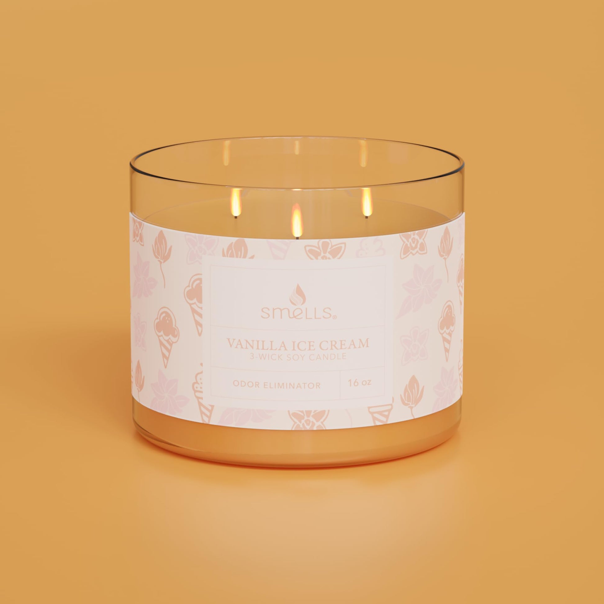 Smells - Odor Eliminator - Premium Soy Wax Jar Scented Candle 12oz. and 16oz. - 100% Cotton Single Wick SmellSAu supplements