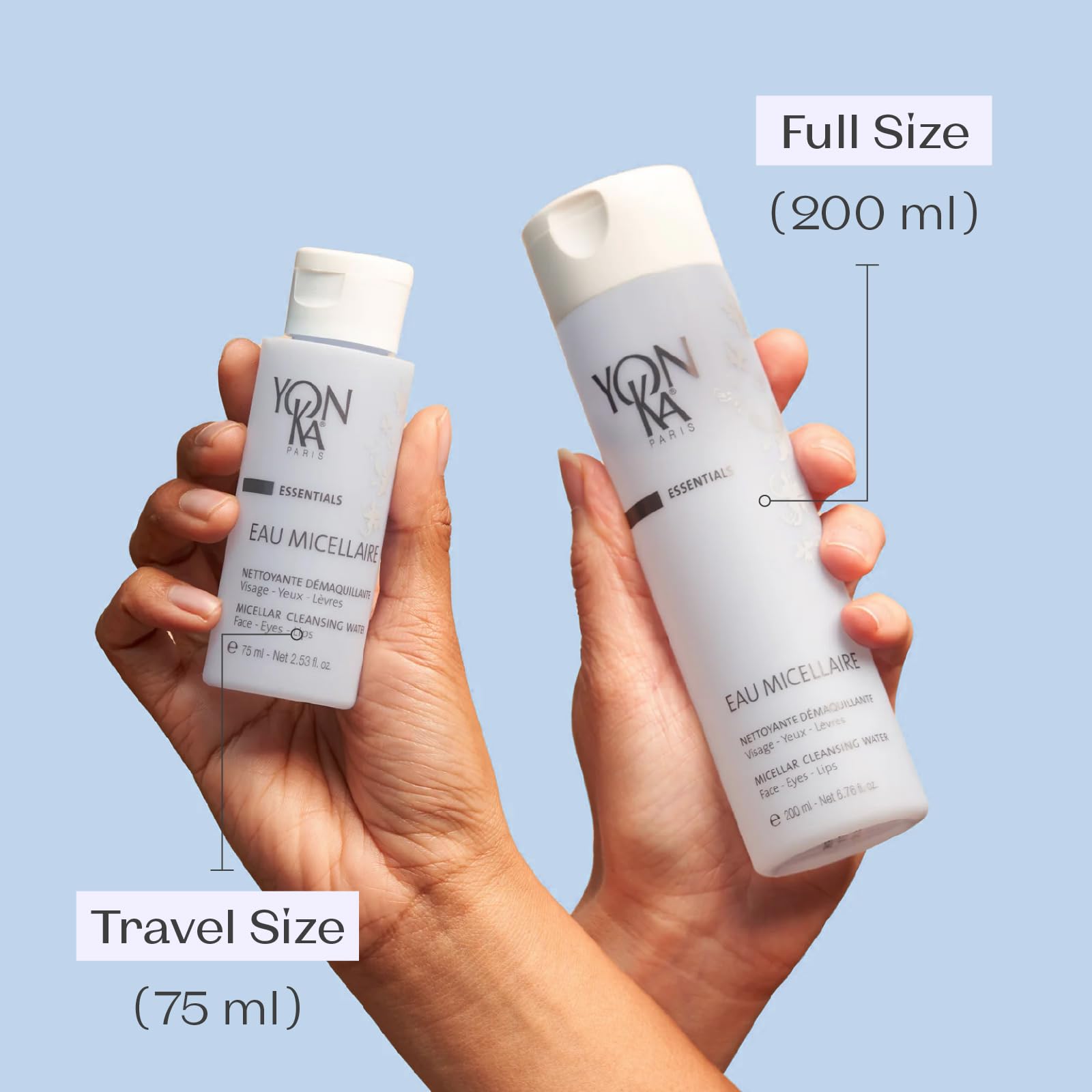 Yonka Eau Micellaire Travel Size | Micellar Water and Cleansing Makeup Remover | Gentle Face Wash with Rose and Chamomile to Remove Impurities and Hydrate | Paraben-Free | 2.53 fl oz YonkaAu supplements