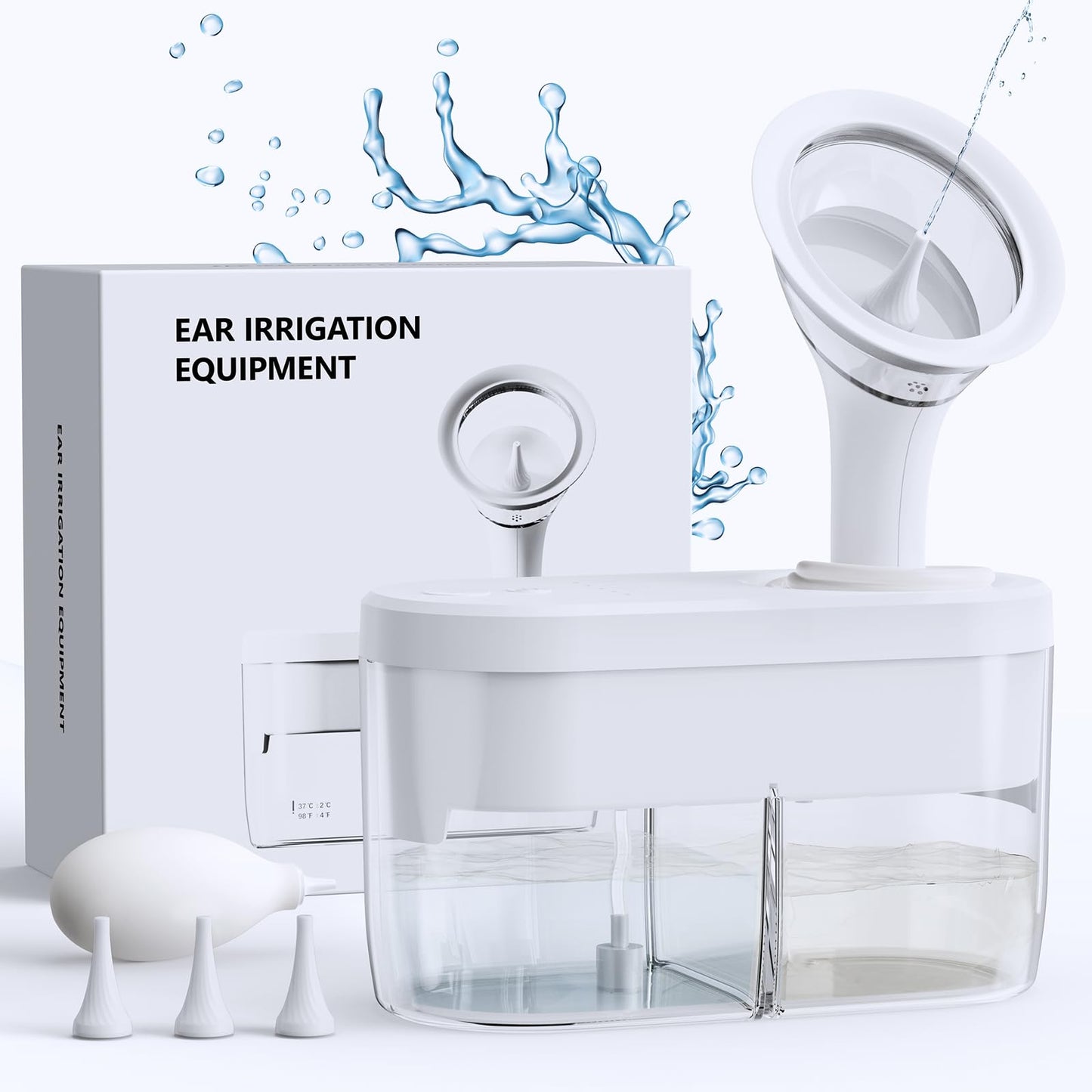 Water Powered Ear Cleaner, Ear Wax Removal Kit with Sewage System KAUGICUS supplements