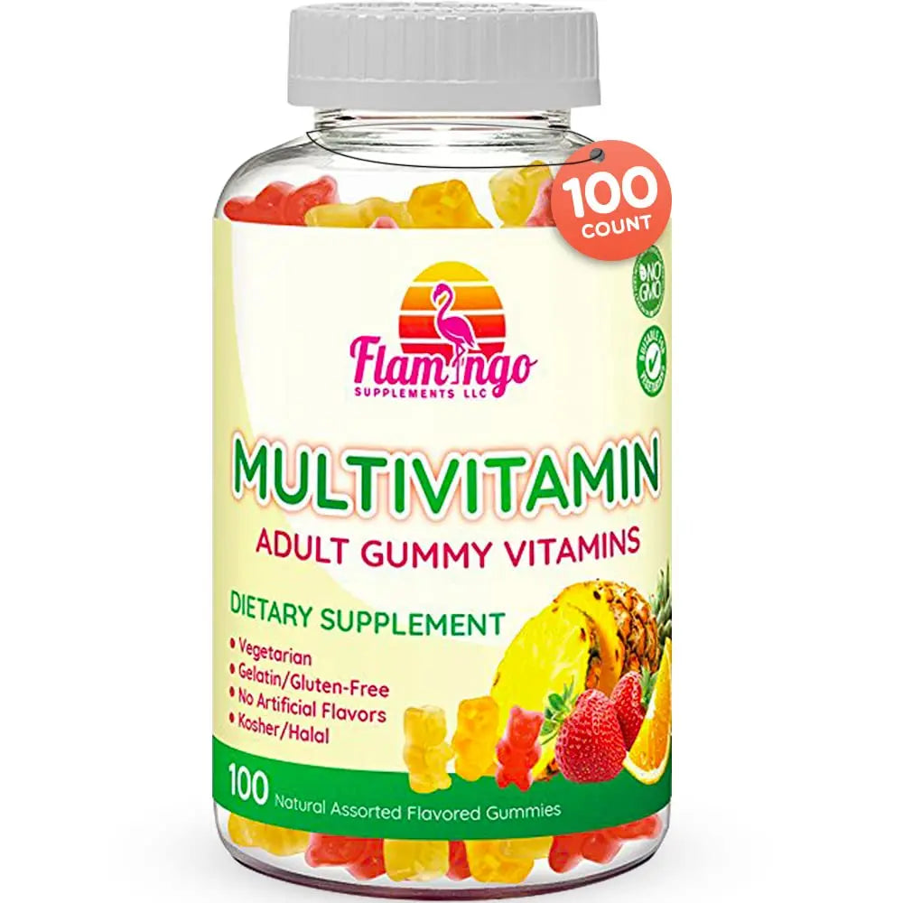 Flamingo Supplements Multivitamin Gummies | Vegan Friendly, Kosher Halal NO Gluten or Gelatin, no GMO| for Men, Women & Kids| Flamingo SupplementsAu supplements