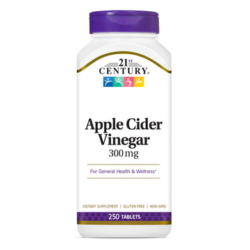 21st Century Apple Cider Vinegar 300mg Tablets, 250 Count 21st CenturyUS supplements