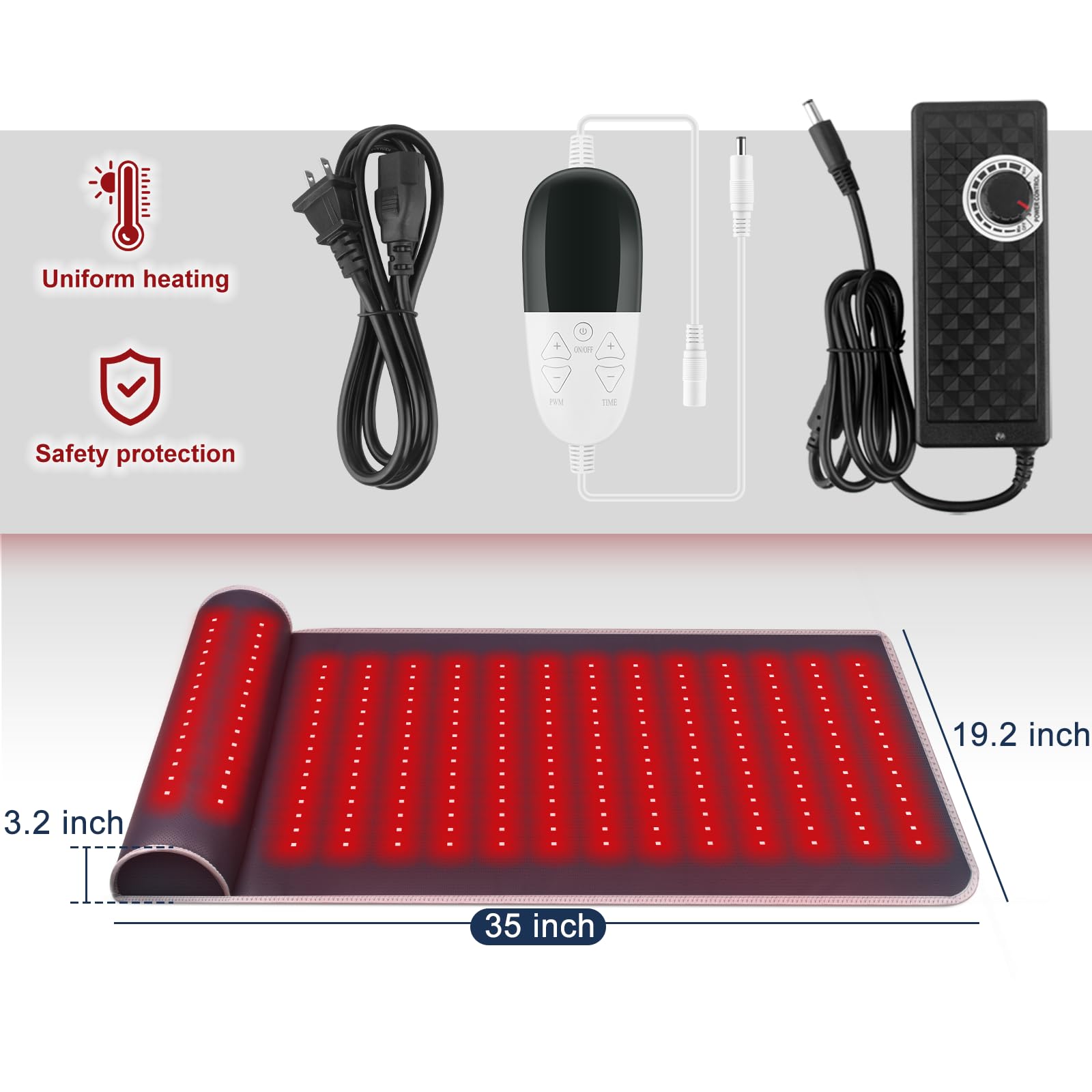 Rutollmit Red Light Therapy Mat - Experience Relaxation with 225 LEDs, 660nm Red Light RutollmitAu supplements