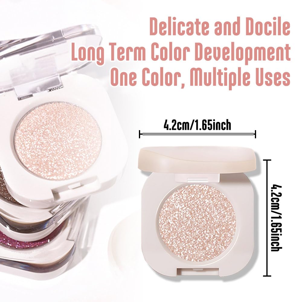 FeiCuiYun Glitter Shimmer Sparkle Eye Shadow Palette Makeup for Older Women, Pearl White Silver Glitter Shimmer Metallic Holographic Iridescent Cream Iridescent Single Monochrome Eyeshadow Makeup, 11 FeiCuiYunAu supplements