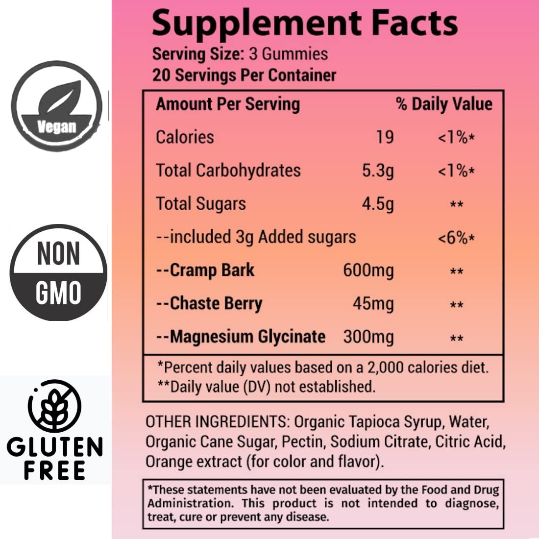 HEMPWAY Menstrual Gummies for Women May Help Support Bloating, Period Relief | Plant-Based | Cramp Bark, Magnesium, Chaste Berry | Vegan | Orange 60ct HEMPWAYAu supplements