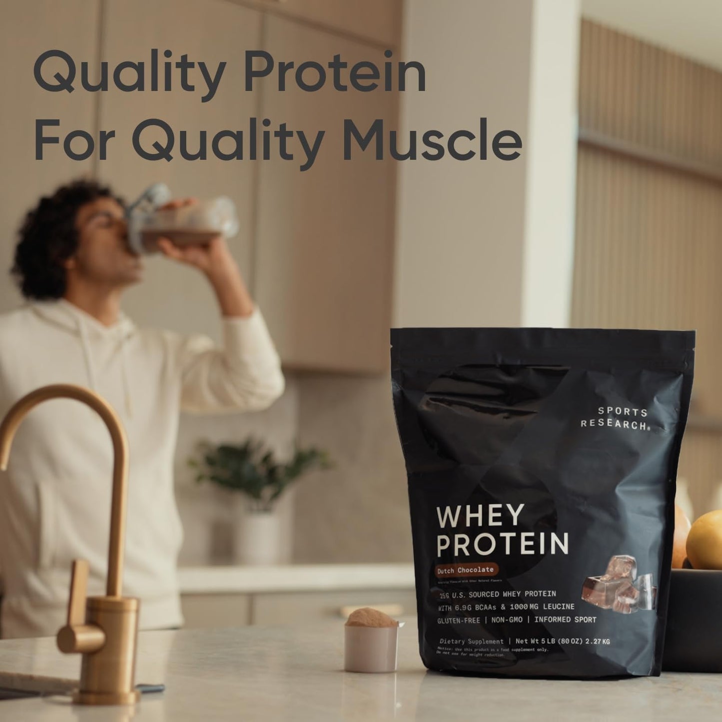 Sports Research Whey Protein - Sports Nutrition Whey Isolate Protein Powder Sports ResearchUS supplements