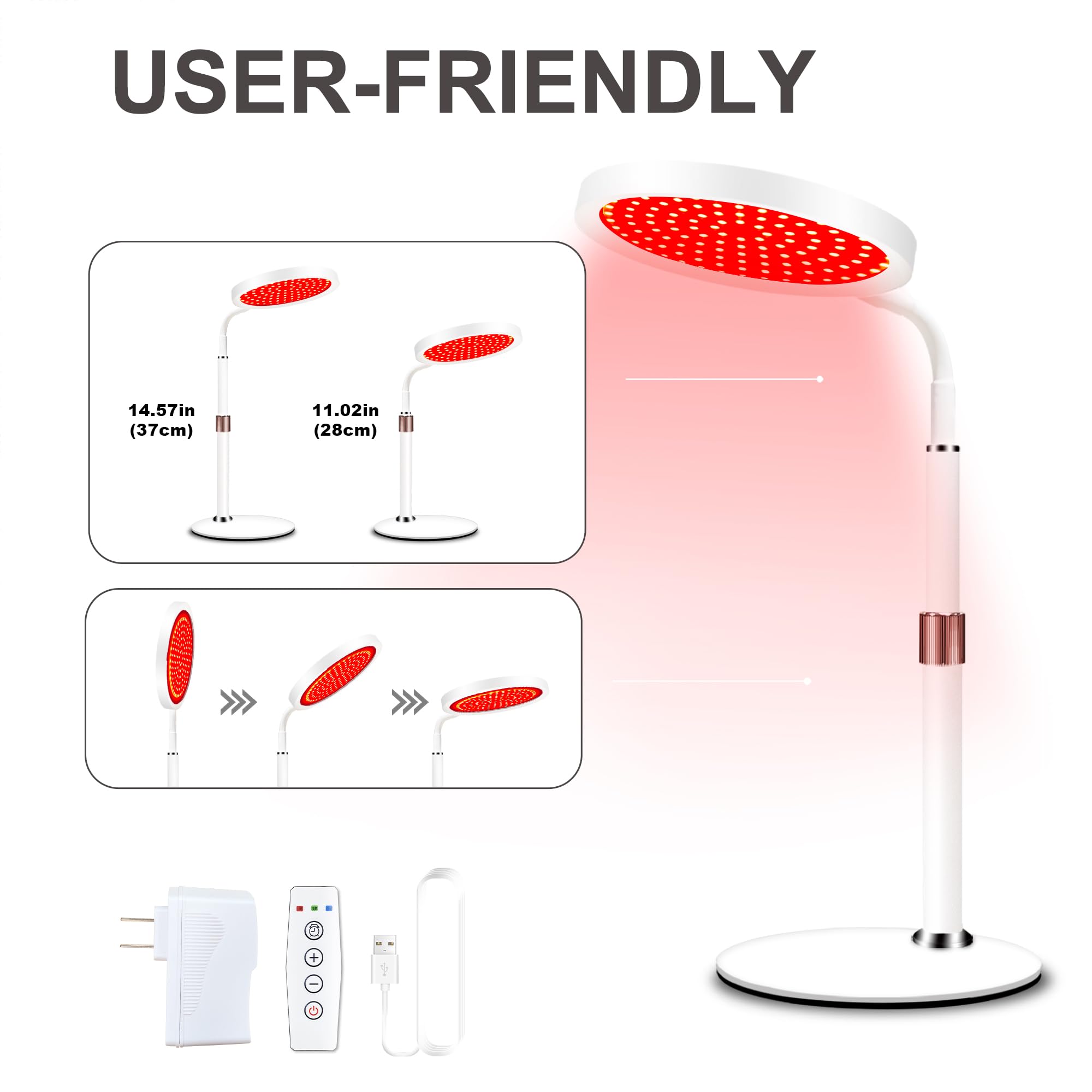 Red Light Lamp with Base, 660nm Red Light & 850nm Near Infrared Red Light Lamp with Timer DevowellteAu supplements