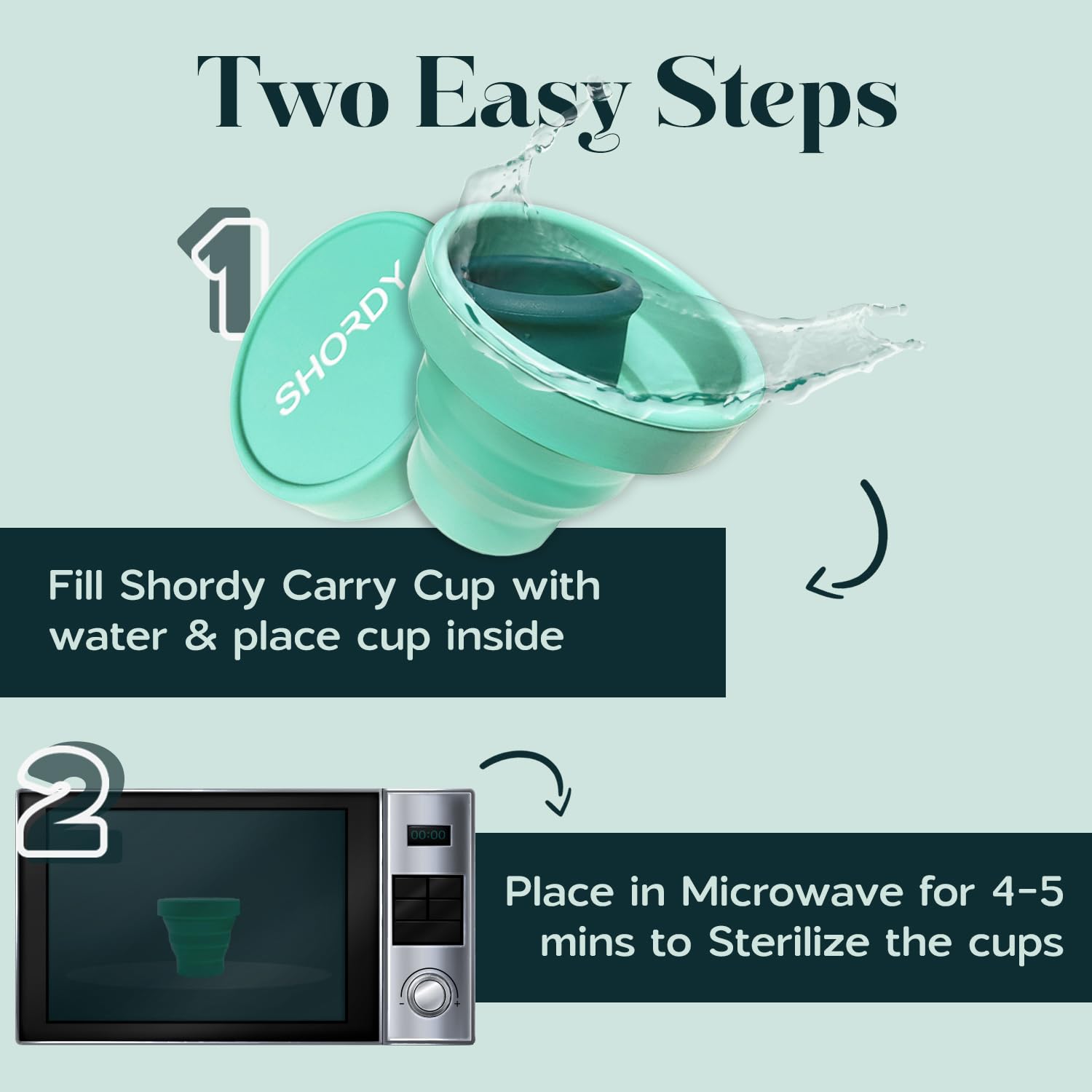 SHORDY Menstrual Case Holder for Sterilization, Collapsible Silicone Container - Boil, Sterilize SHORDYAu supplements