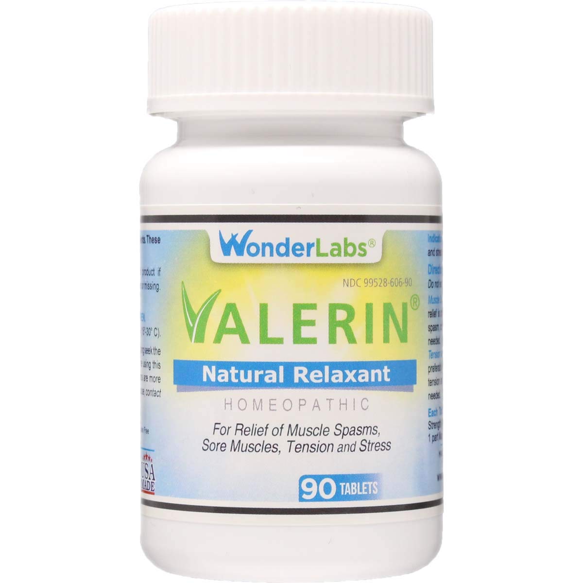 Valerian Natural Relaxant for Tension Relief, Stress Relief, Leg Cramp Relief and Other Muscle Cramps Magnesium, Passion Flower, & Valerian Root Muscle Relaxant - (90ct) Wonder LaboratoriesAu supplements