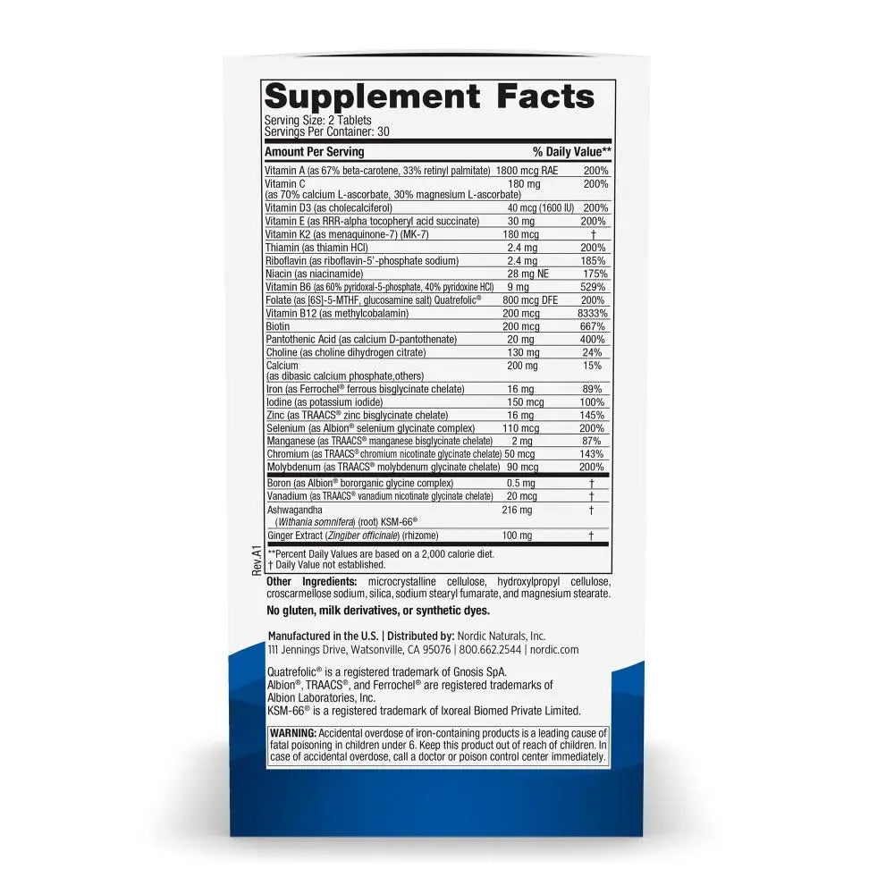 Nordic Naturals Women’s Multivitamin Extra Strength - Skin, Hair, Energy, & Bone Support - Immunity Supplement Nordic NaturalsAu supplements