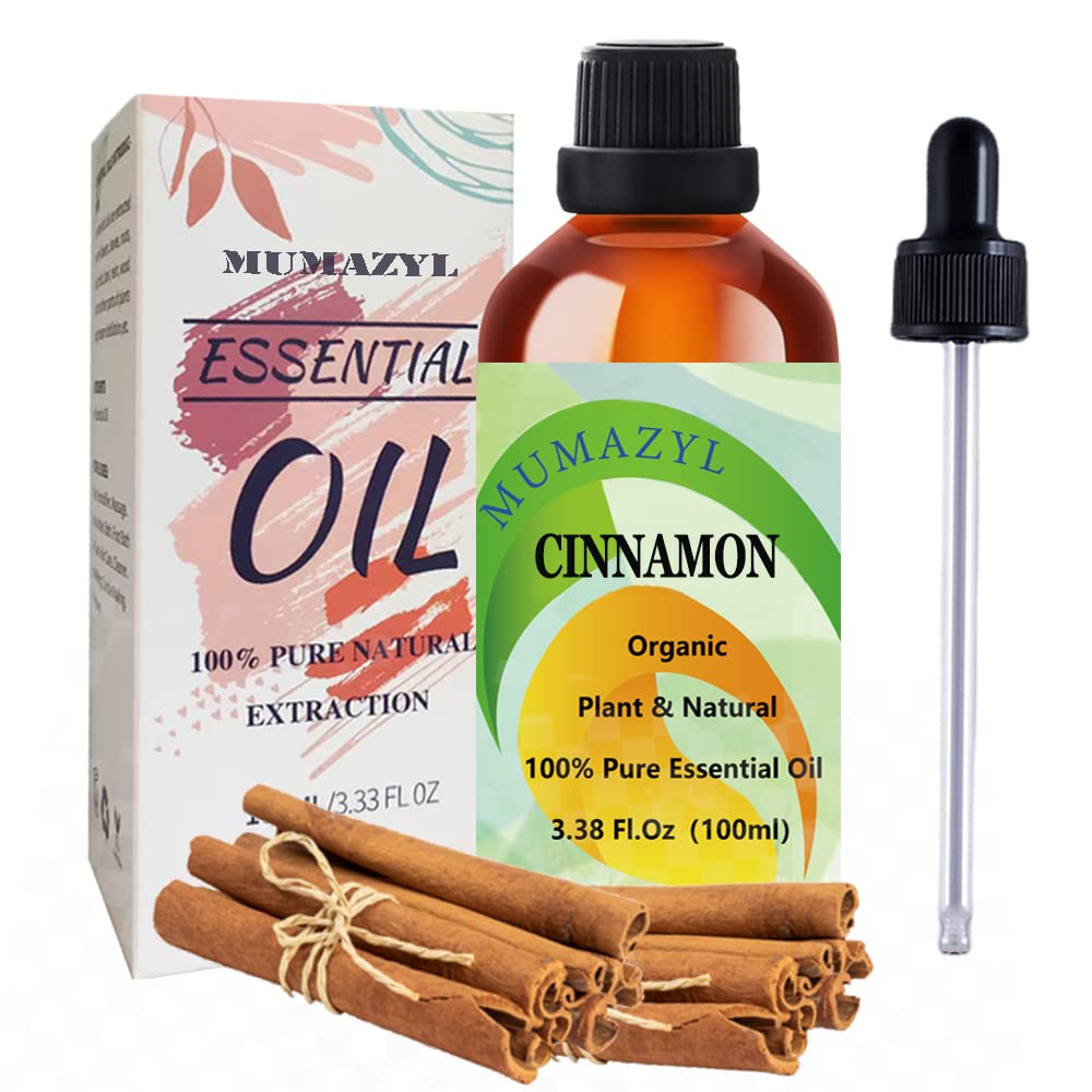 Cinnamon Essential Oil for Diffuser for Home Office Bedroom Bathroom Study Living Yoga Room,100ml 1 Pack MUMAZYLAu supplements