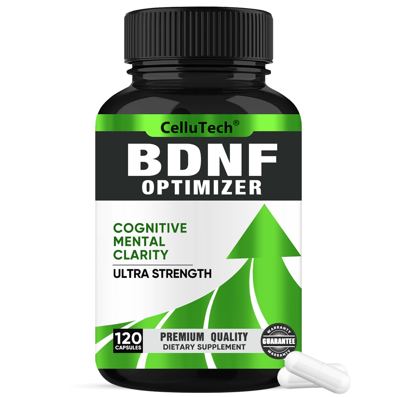 Nootropic Brain Supplement for Memory & Focus Support – Advanced Cognitive Formula for Mental Clarity & Mood Balance with Bacopa Monnieri, Lion's Mane, Alpha GPC & Omega-3 – 120 Capsules CelluTechAu supplements