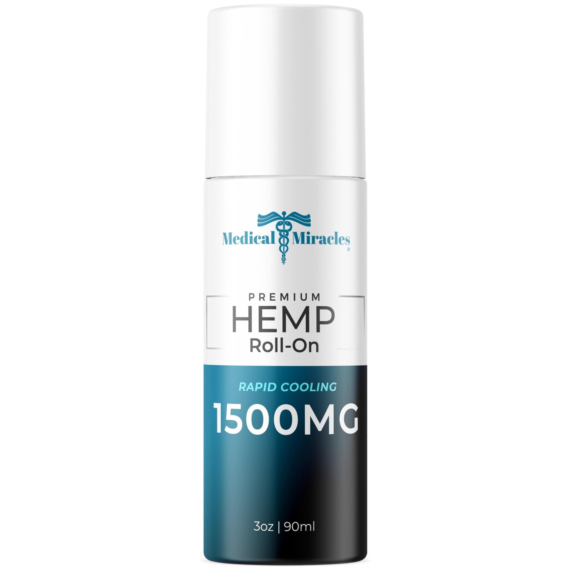 Medical Miracles New Hemp Oil Roll On - Ideal for Muscles, Hips, Joints, Neck, Back, Elbows, Fingers, Hands, and Knees (1500mg Roll-On) Medical MiraclesAu supplements