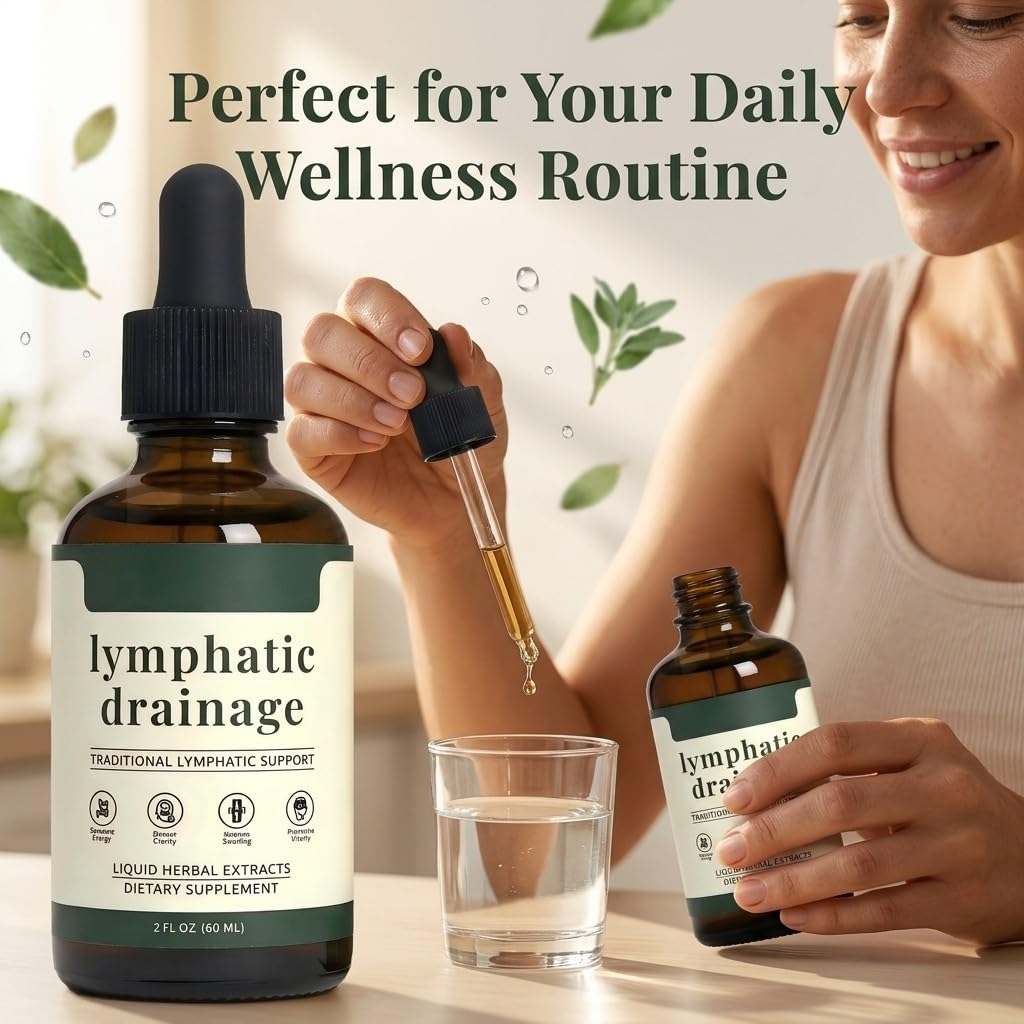 Sentk Organic Lymphatic Drainage Drops, Liposomal Herbal Blend – Supports Lymph System, Reduces Swelling, Boosts Immunity & Vitality, Enhance Clarity, Portable Dropper Design, 2 fl oz (2 Pack) SentkAu supplements