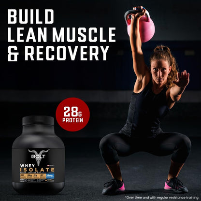 Bolt Nutrition Whey Isolate Protein Powder | with Superfood Phycocyanin | Muscle Strength Bolt NutritionUS supplements