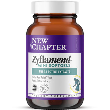 New Chapter Zyflamend™ Mini Softgels, Joint Supplement & Herbal Pain Relief – with Turmeric, Ginger & Green Tea - for Healthy Inflammation Response, Mobility & Flexibility, 180 mini softgels New ChapterAu supplements