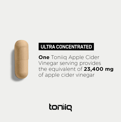 Toniiq 20% Acetic Acid Ultra High Strength Non-GMO Apple Cider Vinegar Capsules ToniiqUS supplements