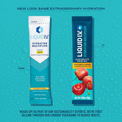 Liquid I.V.® Hydration Multiplier - Golden Cherry | Electrolyte Powder Drink Mix | 1 Pack (16 Servings) Liquid I.V.US supplements