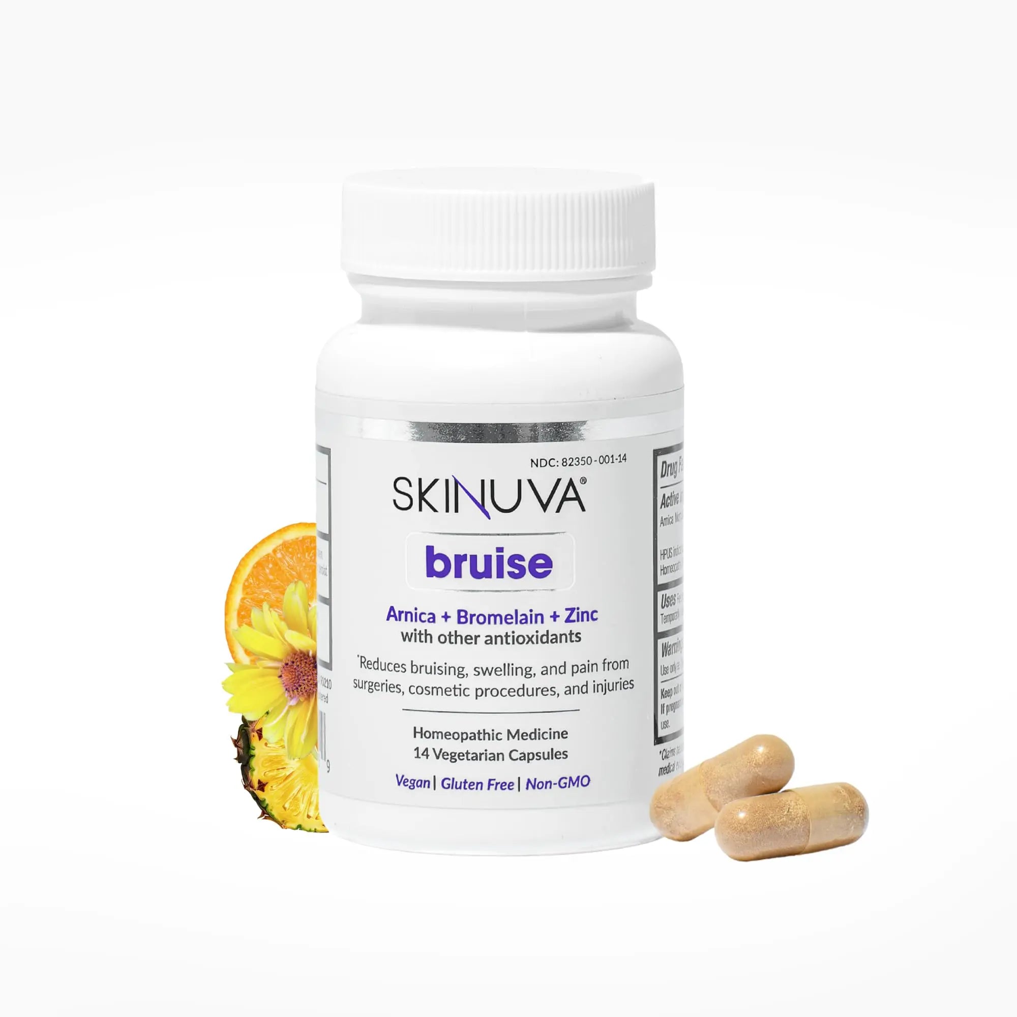 Skinuva® Bruise - Supplement for Bruising and Swelling - A Homeopathic Bruise Remedy Formulated with Arnica, Bromelain & Zinc - 14 Capsules (7-Day Treatment) SkinuvaAu supplements