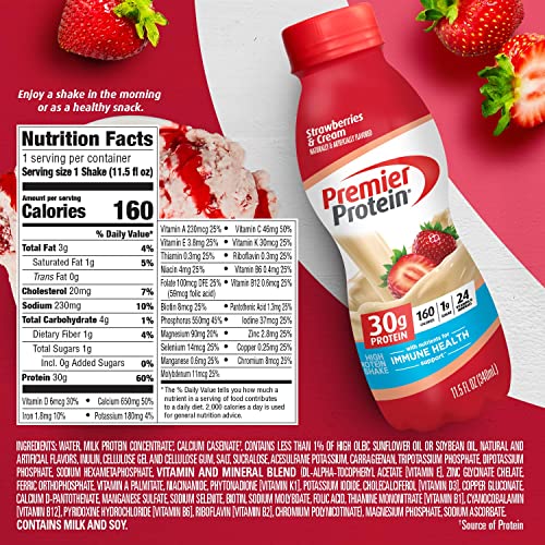 Premier Liquid Protein Shake -24 Vitamins & Minerals/Nutrients to Support Immune Health Premier ProteinUS supplements