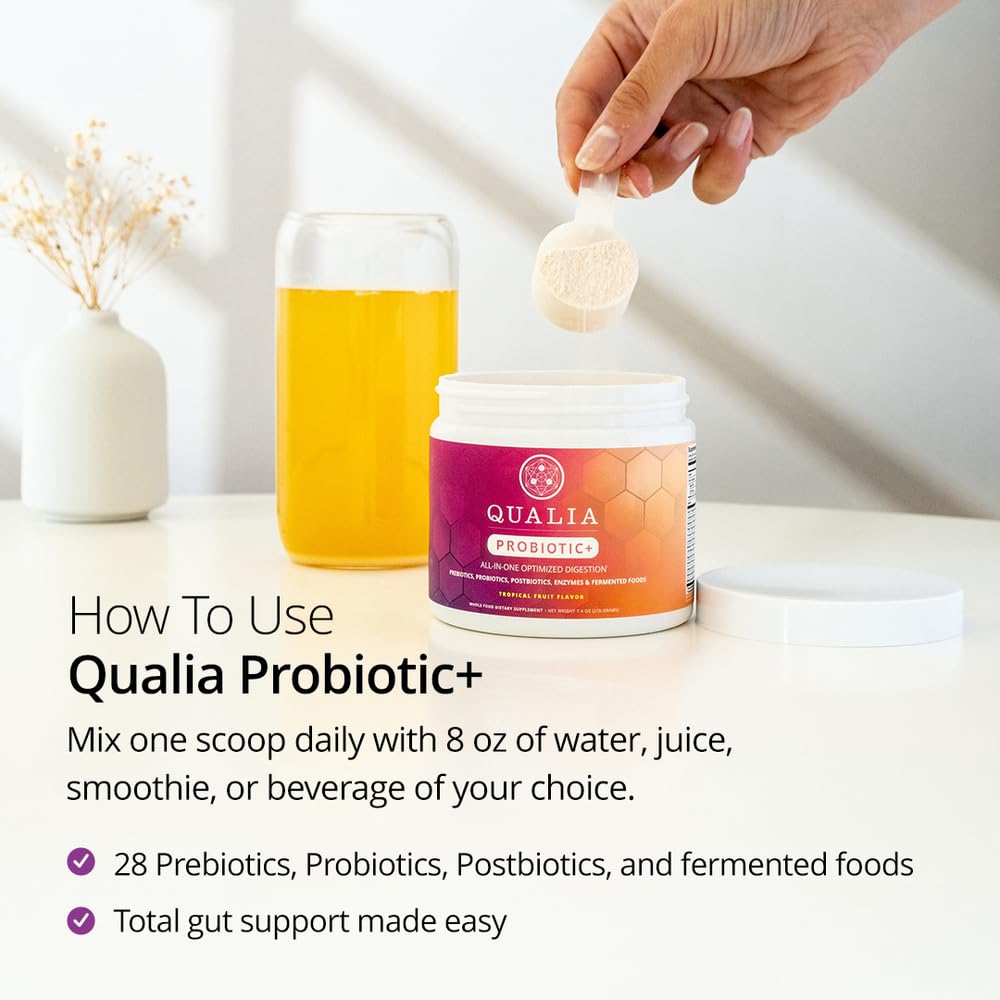 Qualia Probiotic - 28 Science-Backed Spore Probiotics, Prebiotics, and Postbiotics. Total Gut Support. Soothes Digestive discomfort. Ethically sourced. Promotes Akkermansia Growth. 1 Month Supply QUALIA LIFE SCIENCESAu supplements