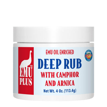 Montana Emu Ranch - EMUplus Deep Rub with Camphor and Arnica 4 Ounce - Made with Pure Emu Oil Montana Emu RanchAu supplements