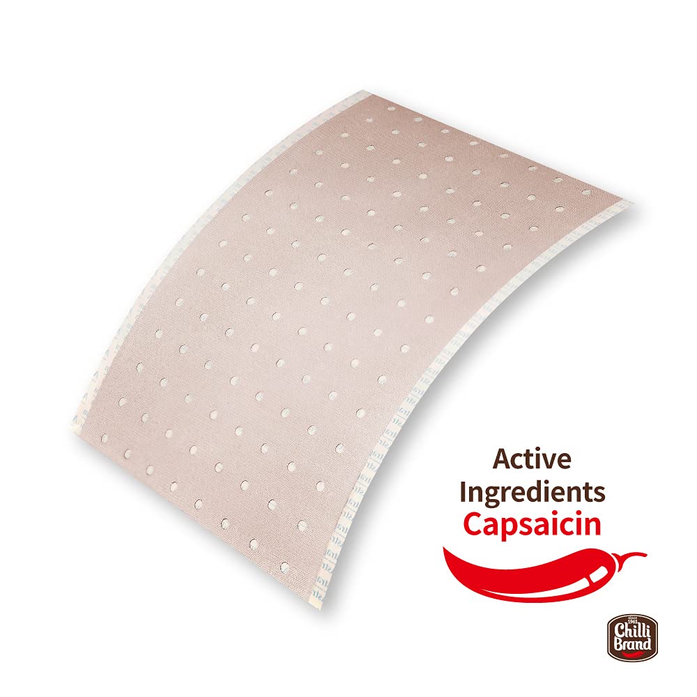 Chilli Brand Large Size Plaster Porous Capsicum Heat Patch for Arthritis & Back Muscle Knee Gout Neck Pain - Extra Strength Pain Relief Plaster, 7" x 4.5" (Size: L, 12 Sheets) POROUS-CAPSICUM-PLASTERAu supplements