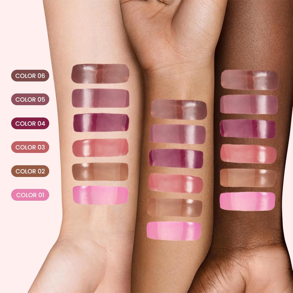 FeiCuiYun Lip Tinted Glowy Balm Hydrating Tinted Lip Serum Lip Gloss, Ultra-Hydrating Natural Vegan Lip Balm, Sheer-Tinted Shine & Hydration, Soothes & Softens Dry Lips Skincare (Light Pink) FeiCuiYunAu supplements