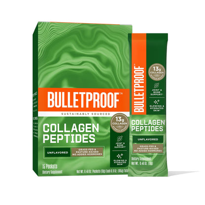 Bulletproof Unflavored Collagen Peptides Powder Packets, Pack of 15, Grass-Fed Collagen BulletproofUS supplements
