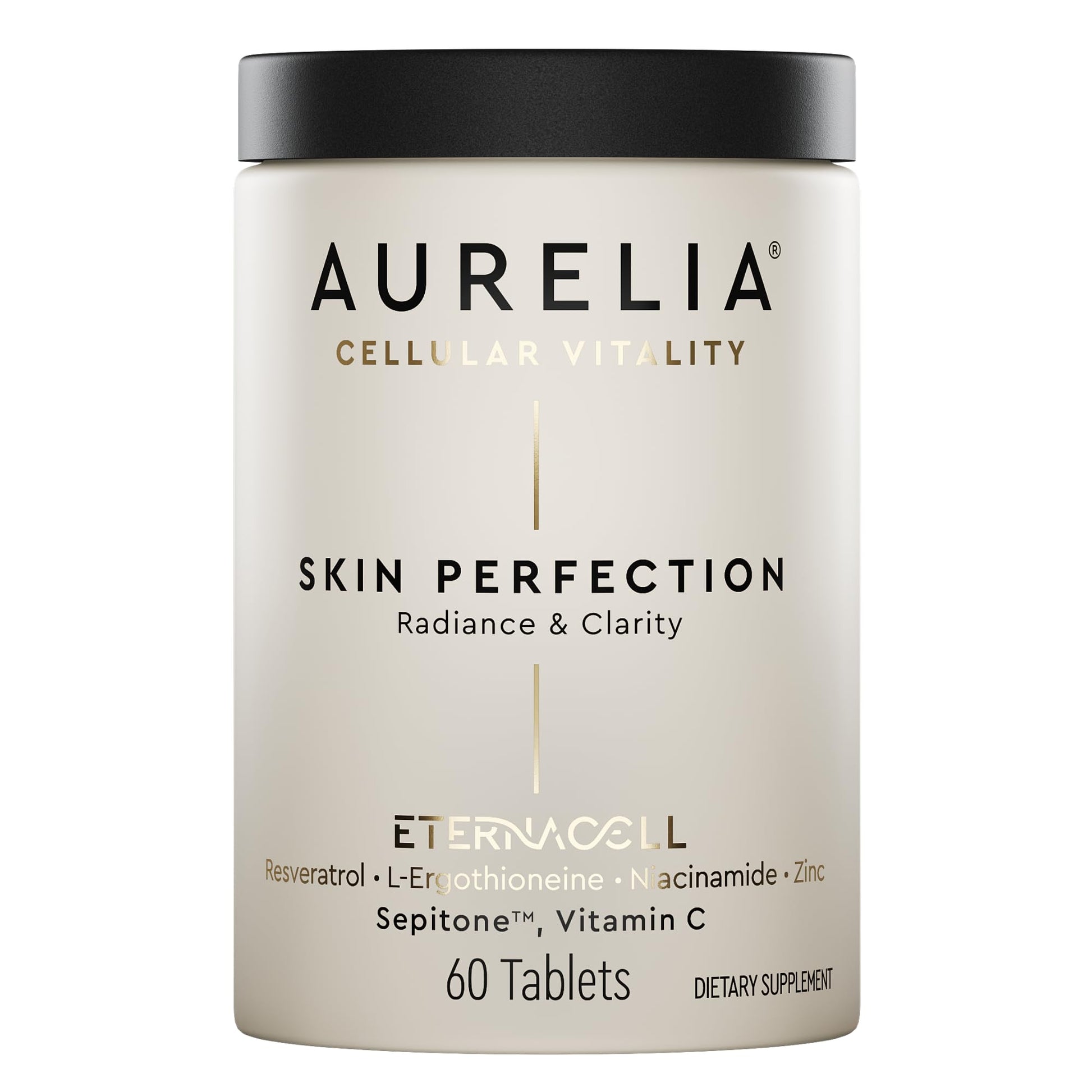 AURELIA Skin Perfection | Advanced Cellular Anti-Aging Supplement | Enhance Skin Clarity, & Tone | with Zinc, Resveratrol, Niacinamide, Ergothioneine, & Vitamin C AURELIAAu supplements