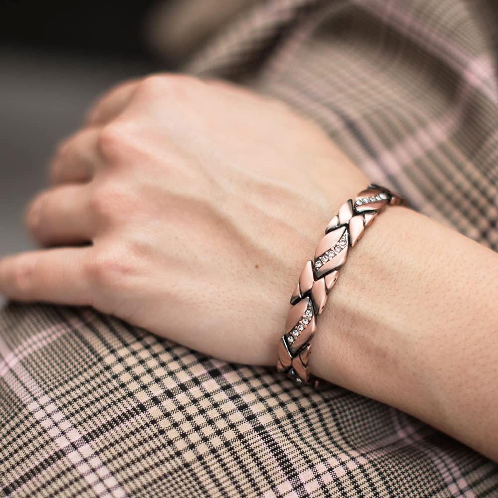 Vicmag Copper Bracelet for Women 99.9% Solid Pure Copper Valentine's Day Gift for Her with Adjustment Tool VicmagAu supplements