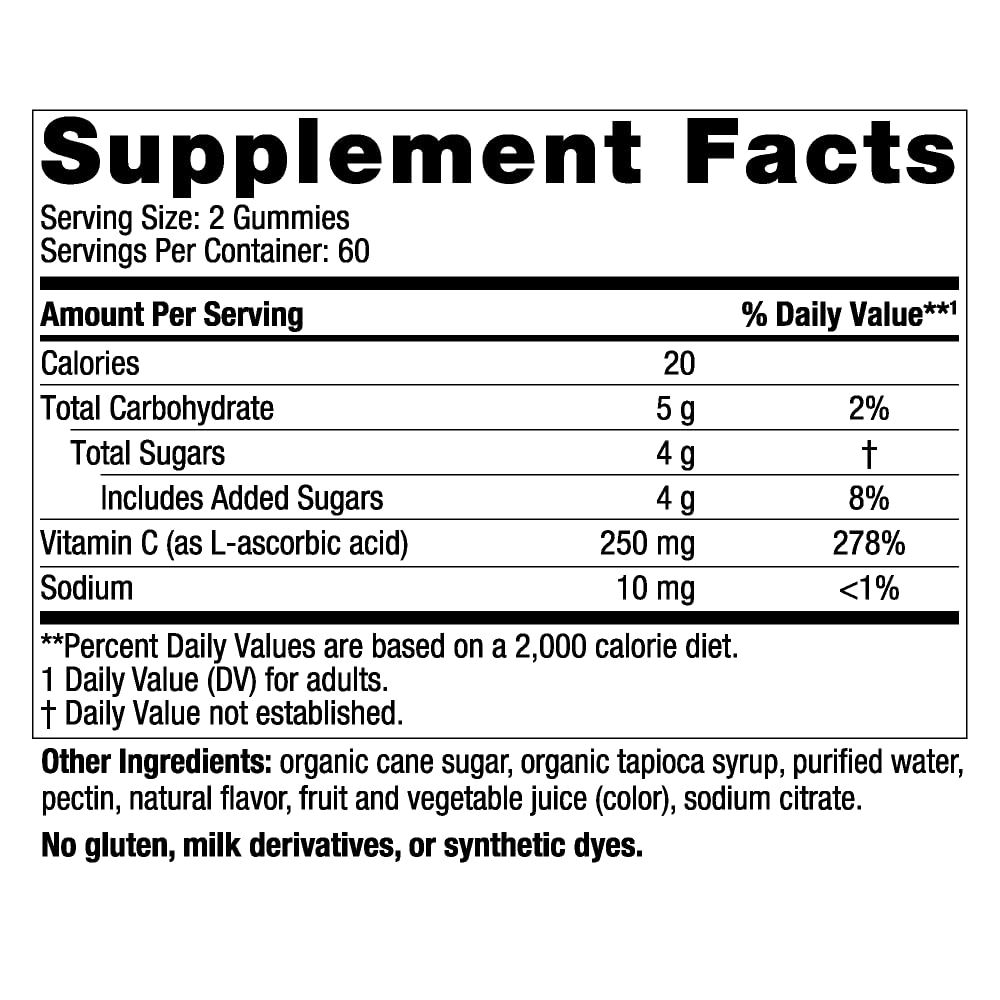 Nordic Naturals Vitamin C Gummies, Tart Tangerine - 120 Gummies - 250 mg Vitamin C - Immune Support, Antioxidant Protection, Child Growth & Development - Non-GMO, Vegan - 60 Servings (Pack of 2) Nordic NaturalsAu supplements
