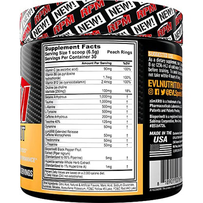 Pre Workout Powder for Energy and Focus - EVL RPM Energy Pre Workout Energy Drink EvlutionUS supplements