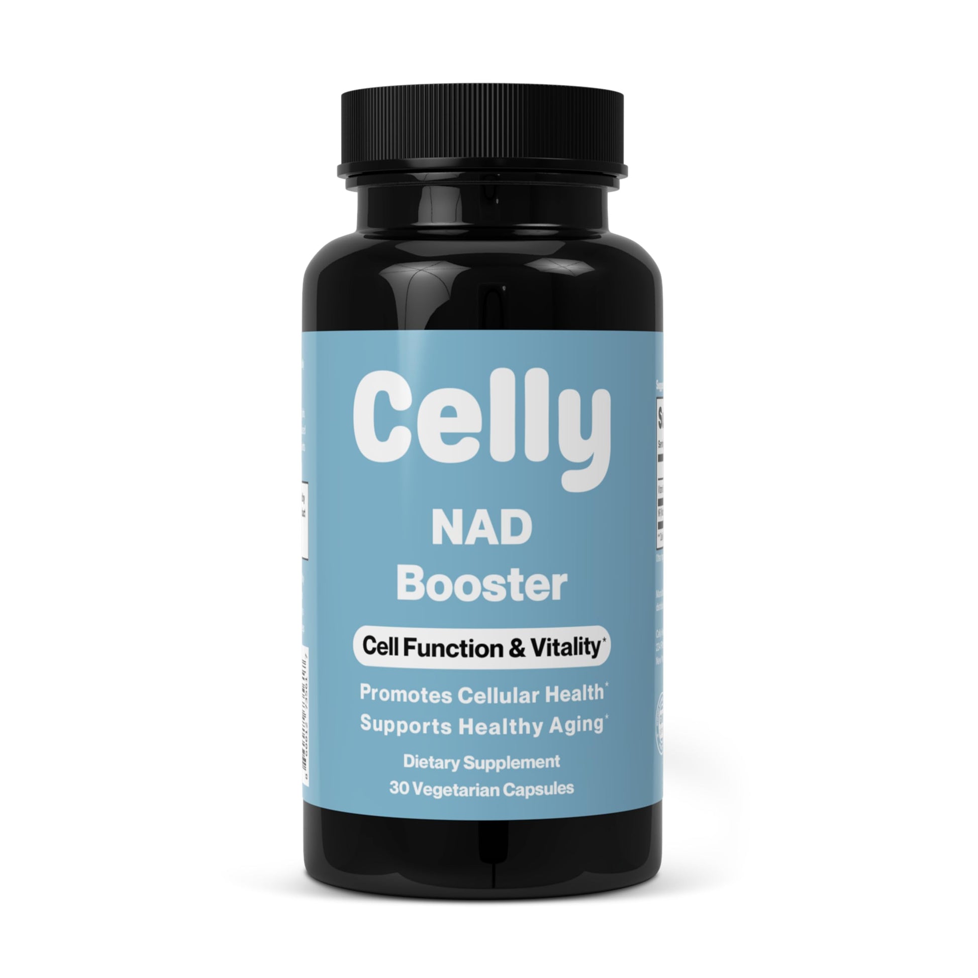 Celly NAD Booster | Longevity Supplement for Healthy Aging with NR (Nicotinamide Riboside) and Nicotinamide | Promotes Cell Function & Vitality | Non-GMO & 3rd Party Tested CellyAu supplements