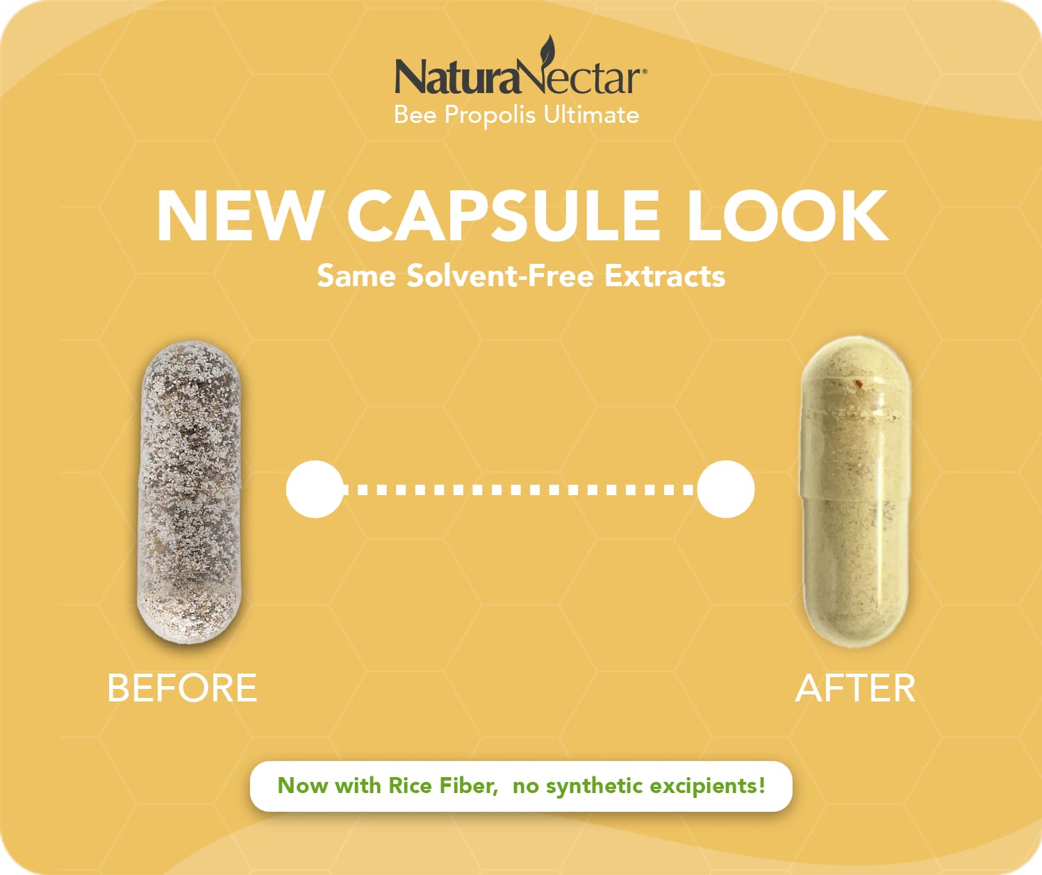 NaturaNectar - Ultimate Bee Propolis Capsules - NSF Contents Certified -Brazilian Red, Brown, & Green - Gluten-Free Supplement with Flavonoids - Naturally Sourced Through Ethical Beekeeping (60pcs.) NaturaNectarAu supplements