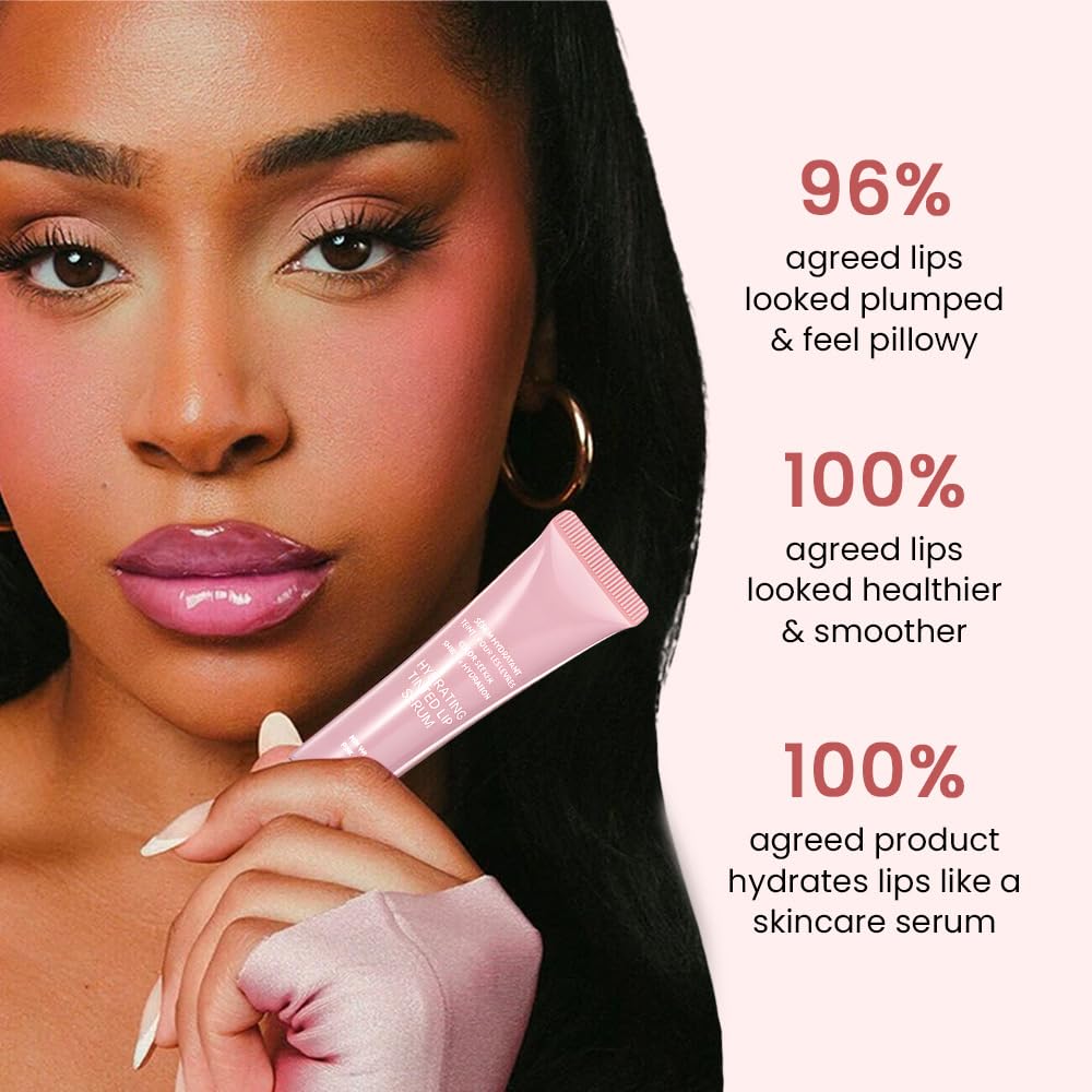 FeiCuiYun Lip Tinted Glowy Balm Hydrating Tinted Lip Serum Lip Gloss, Ultra-Hydrating Natural Vegan Lip Balm, Sheer-Tinted Shine & Hydration, Soothes & Softens Dry Lips Skincare (Light Pink) FeiCuiYunAu supplements