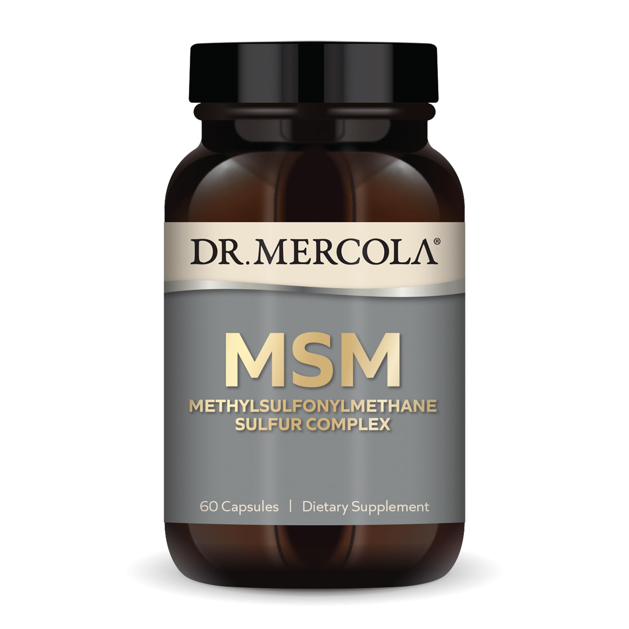 Dr. Mercola MSM Sulfur Complex - Joint Support & Cellular Health - OptiMSM - R-Alpha Lipoic Acid - TMG - Organic Sulfur Blend - 60 Capsules (30 Servings) Dr. MercolaAu supplements