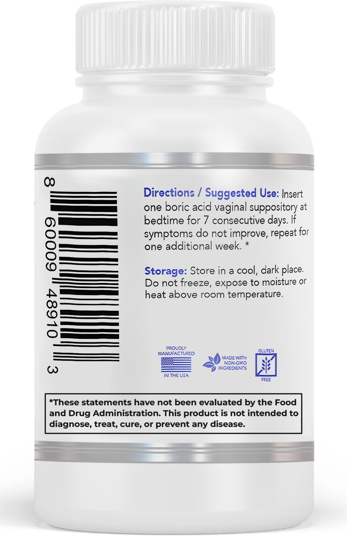 Simpli Supplements 60 Boric Acid Suppositories - Modern Support & Ancient Remedy - Scientifically Simpli SupplementsAu supplements